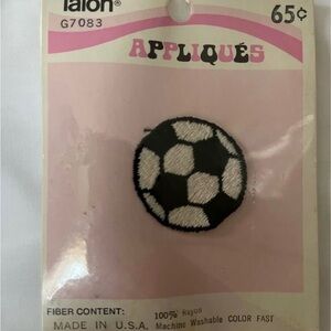 Vintage Soccer Ball Applique Iron on Patch